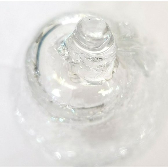 Vintage Clear Crackle Glass Hand Blown Pear 4" Decorative Figurine - Picture 4 of 5